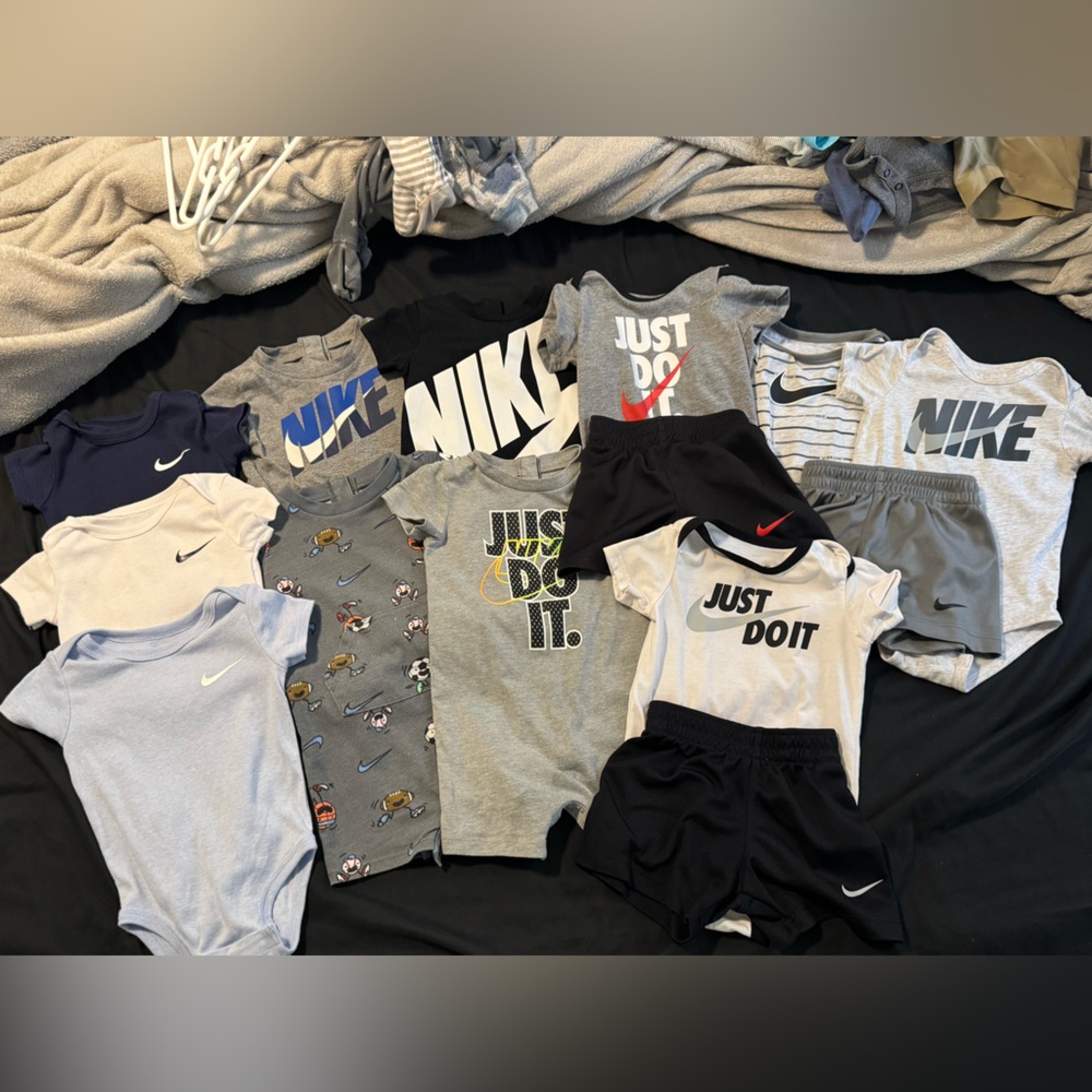 Nike Kids Short Sleeve Tees - Black, Gray, Blue